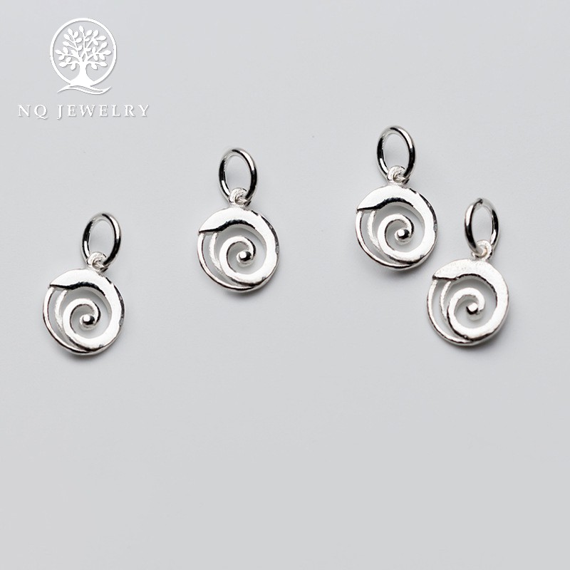 Mặt dây chuyền bạc hình xoắn óc - NQ Jewelry