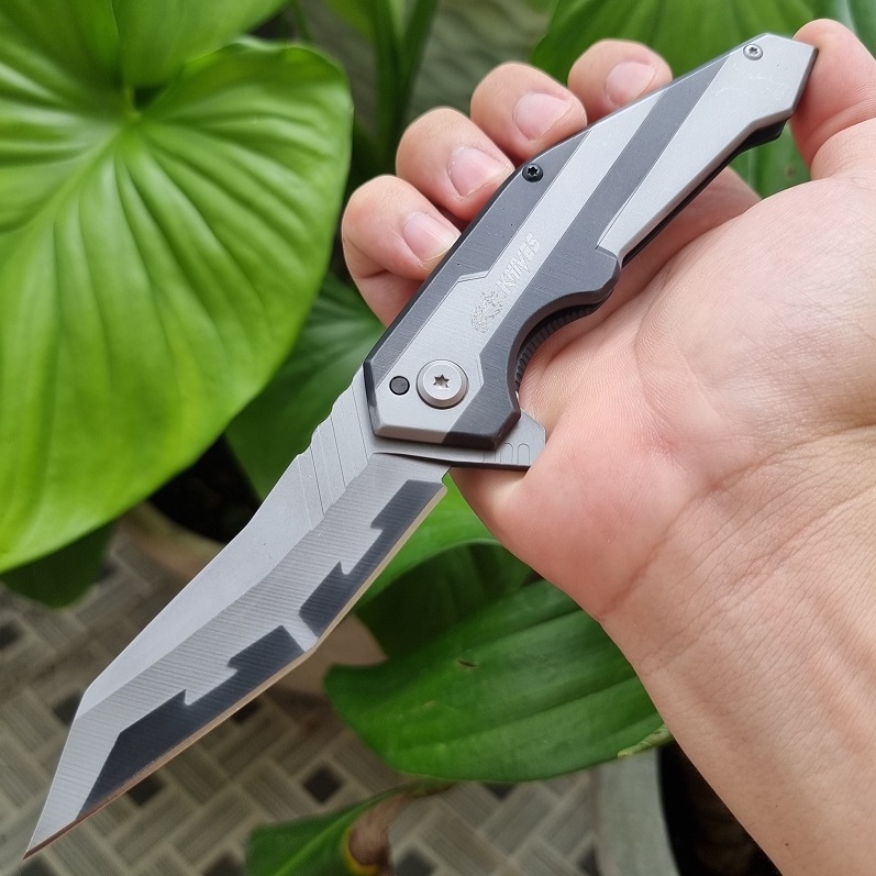 Dao gấp trợ lực đa năng du lịch thương hiệu Knives cắm trại thép không gỉ