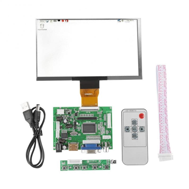 7 inch LCD Display Screen TFT Monitor with 1024*600 HDMI VGA Kit for Raspberry Pi 3/2