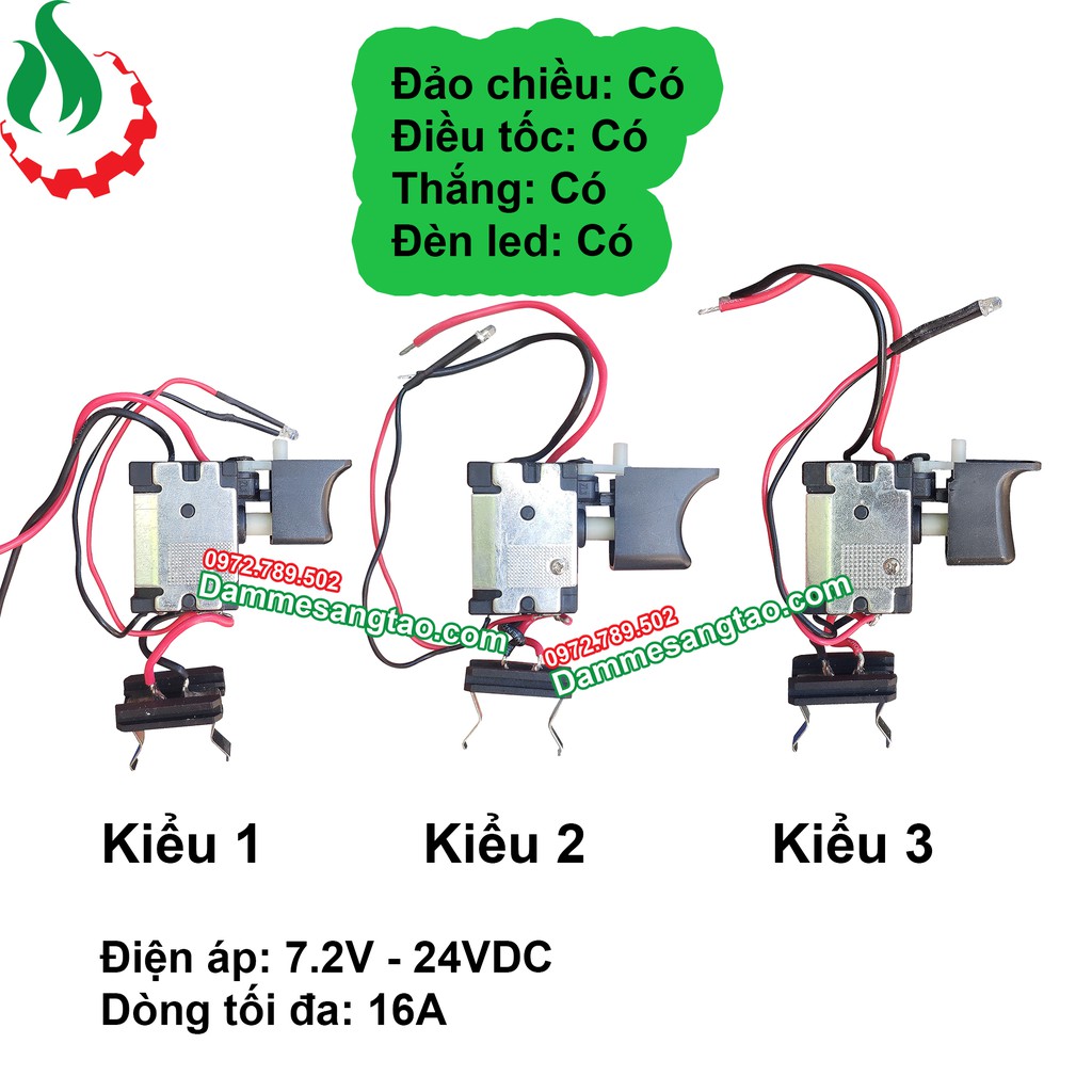 Công Tắc Máy Khoan Pin Dùng Cho Máy Có Chổi Than