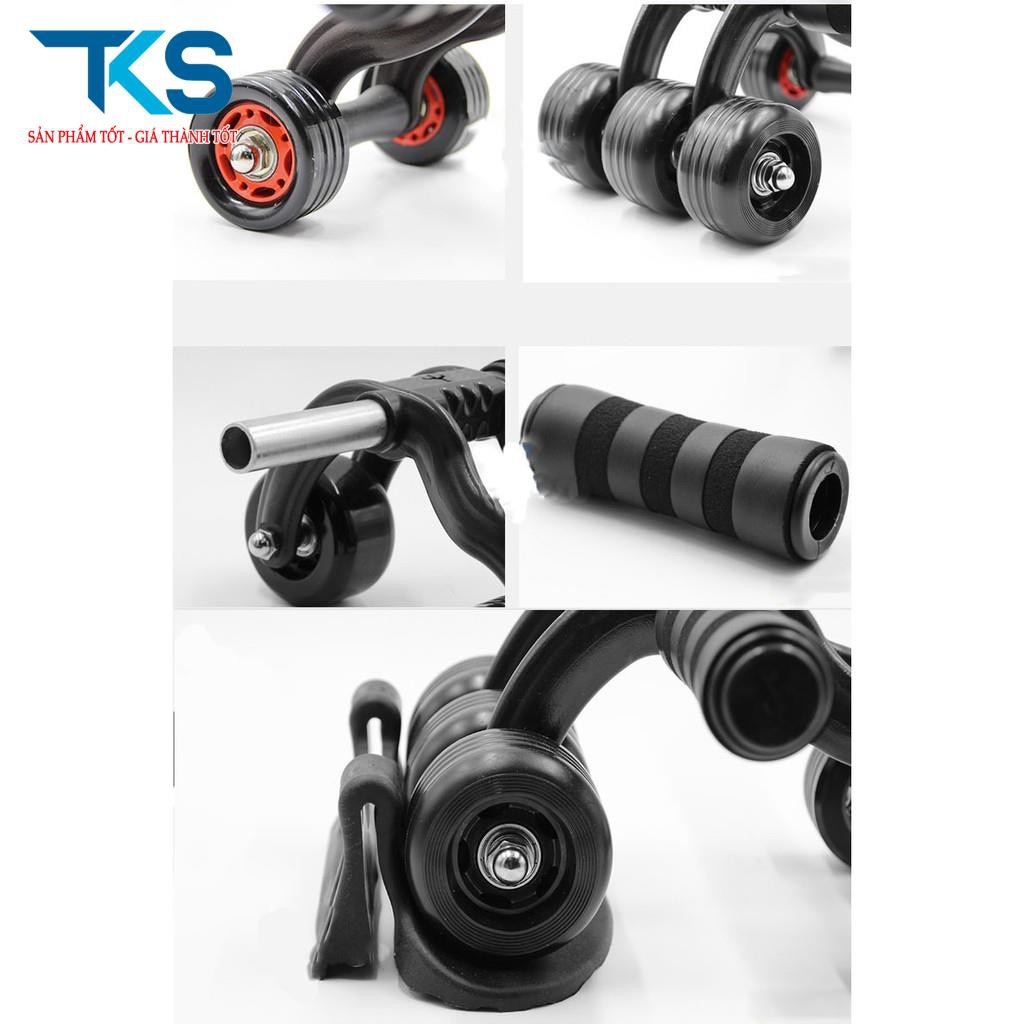 Con lăn tập bụng 4 bánh tập cơ bụng dễ dàng tiện dụng, hít đất giảm cân