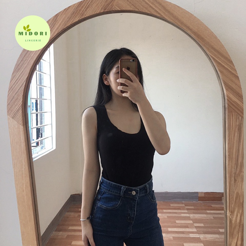 Áo Tank Top Cổ Vuông Kiểu Dáng Thể Thao Trẻ Trung Năng Động Dành Cho Nữ C24