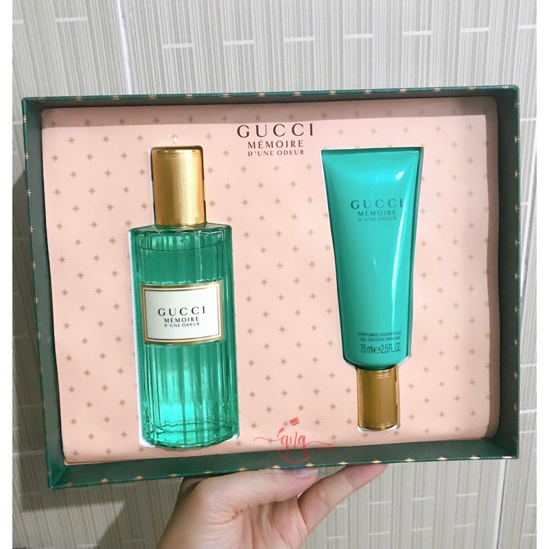 Set Nước Hoa Unisex Gucci Memoire D’une Odeur EDP (gồm nước hoa EDP 100ml + sữa tắm hương nước hoa 75ml) - Đức