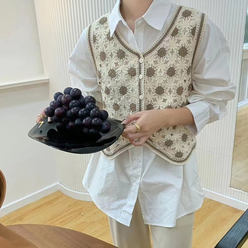 Áo Croptop Dệt Kim Sát Nách Cổ V Xẻ Sâu Kiểu Đường Phố Cho Nữ