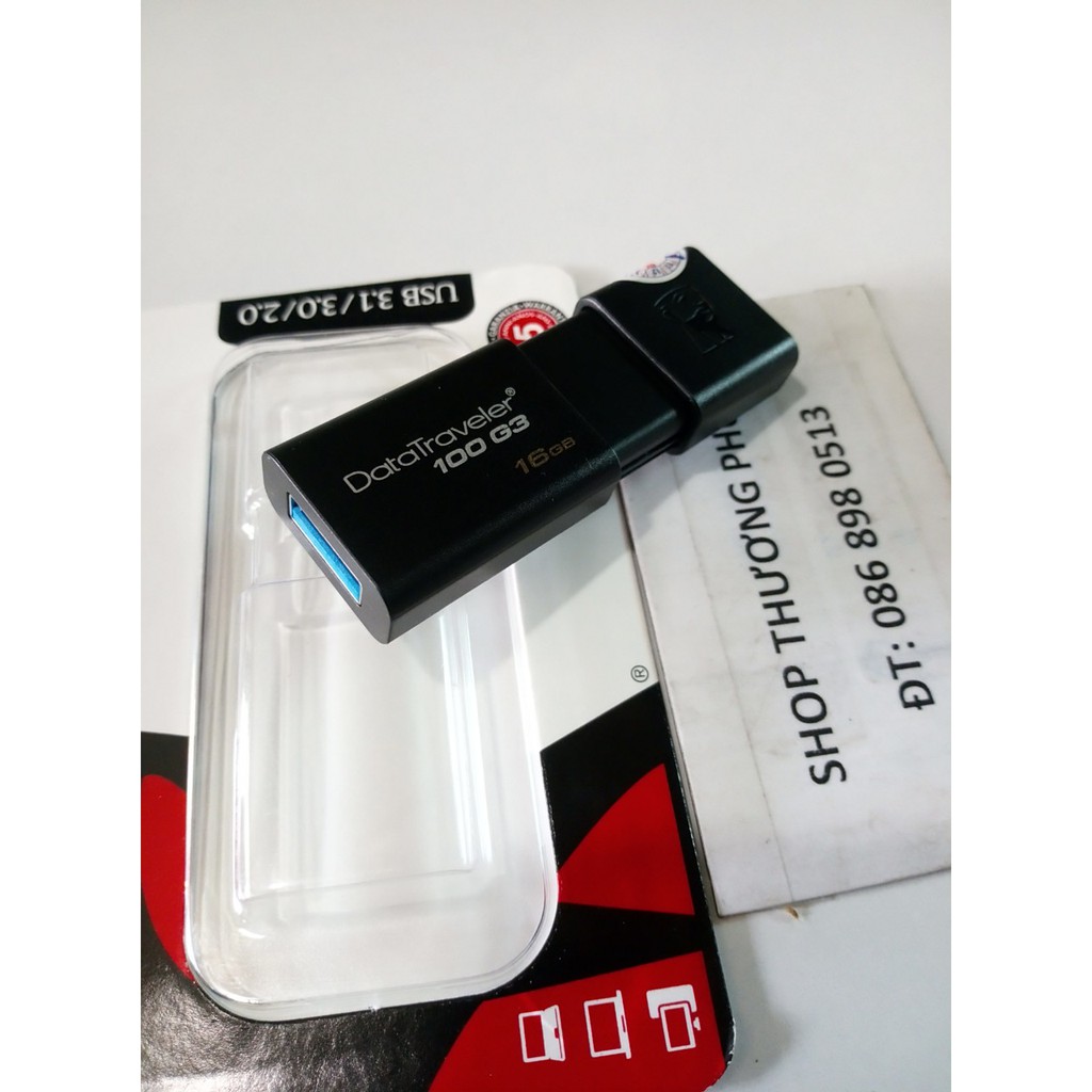 USB lưu trử: USB Flash Drive Kingston Data Traveler DT100G3 - 16GB