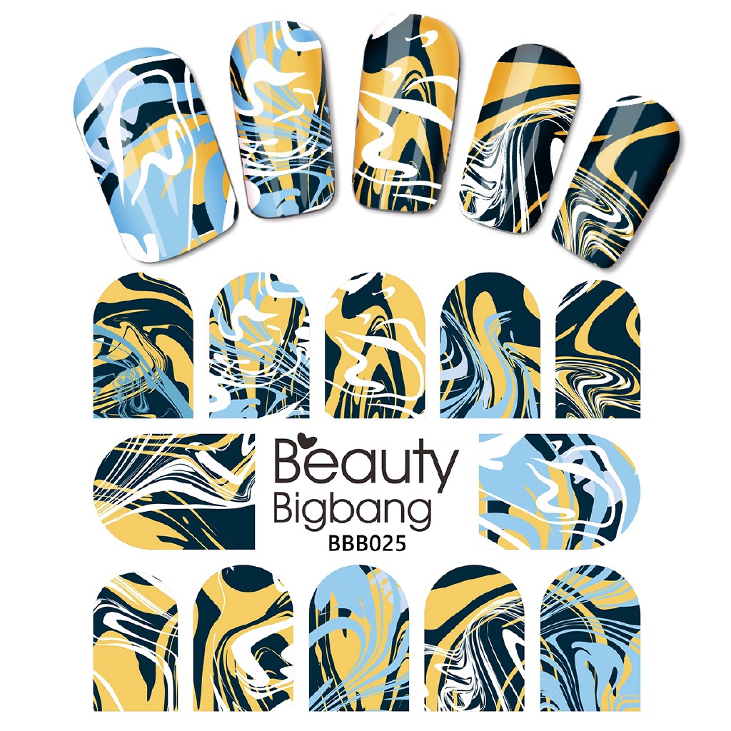 [Hàng mới về] Tấm sticker dán trang trí móng tay nghệ thuật BEAUTYBIGBANG