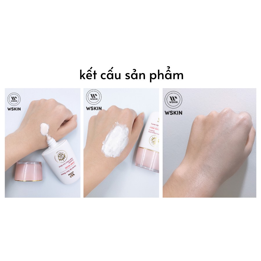 Kem Chống Nắng Lót Makeup WSKIN Sun Base Pink Base SPF50+ PA++++