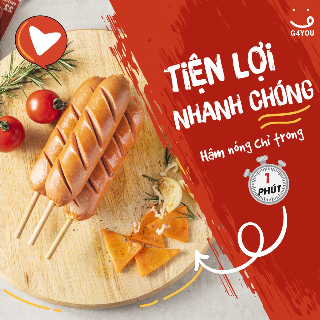 Xúc Xích Ức Gà G4You Vị Xông Khói Healthy 100G