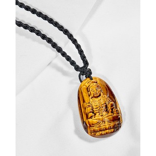 Cami.J Mặt dây chuyền phật bản mệnh bất động minh vương mắt hổ vàng nâu tuổi Dậu-Hàng kiểm định