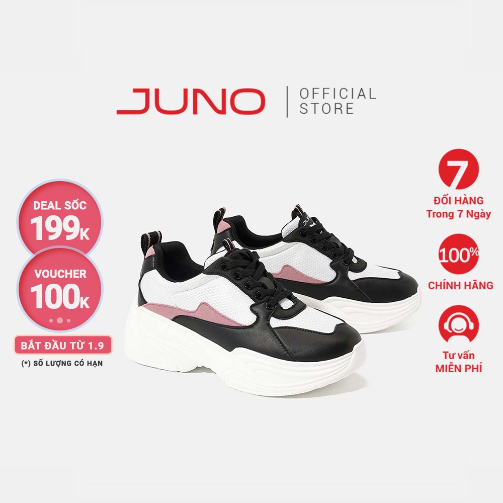 Giày Thể Thao Sneaker Nữ JUNO Cao 7cm Năng Động TT07001