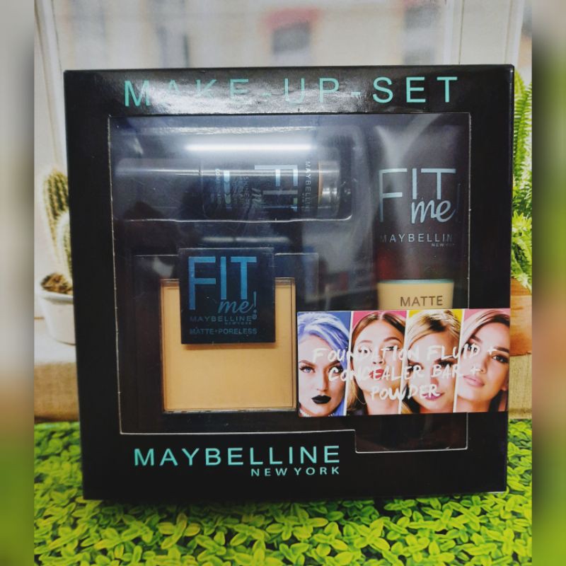 (Hàng Mới Về) Bộ Mỹ Phẩm 3 Trong 1 Maybelline Fit Me