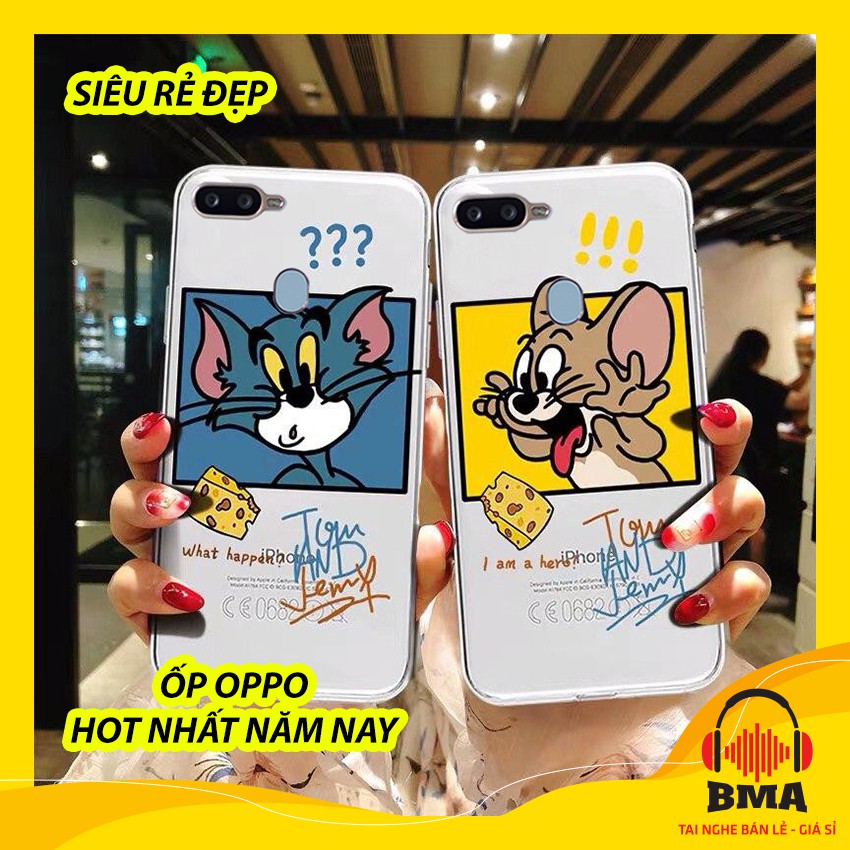 ỐP LƯNG TOM & JERRY CHO OPPO A7 A5S F1S A1K F11 F9 A91 F1 F3 F5 A3S A5 A37 A39 F7 A5 2020 A9 2020 Reno 2F A92