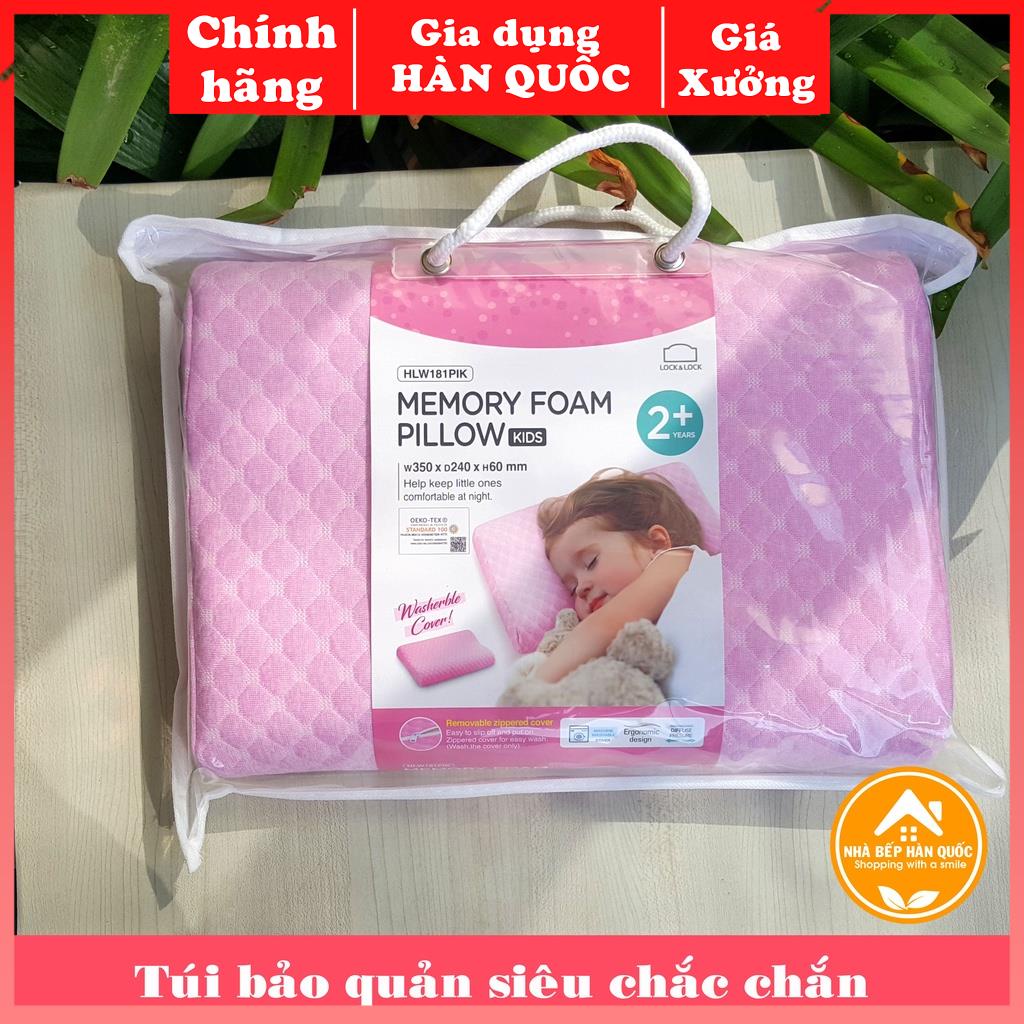 Gối cao su non, gối cao su non cho bé Lock and Lock Memory Foam Pillow HLW181 [Chính hãng+Freeship]