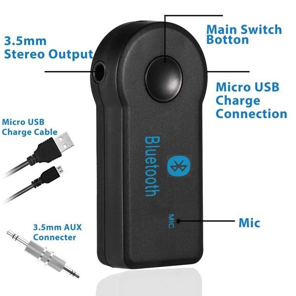 Đầu nhận tín hiệu âm thanh Bluetooth đầu cắm 3.5mm tiện lợi