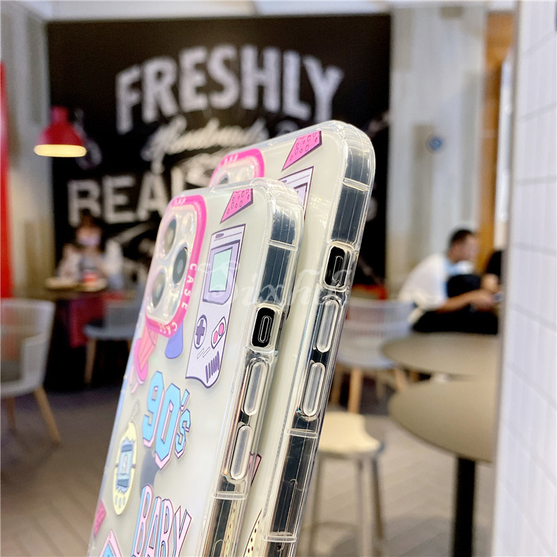 Ready Stock iphone 12 11 Pro Max SE 2020 12 Mini X Xr Xs Max 8 7 6s 6 Plus Phone Case Pink Game Transparent Shell Silicon Soft TPU Fashion Casing Protection Anti-fall Back Cover