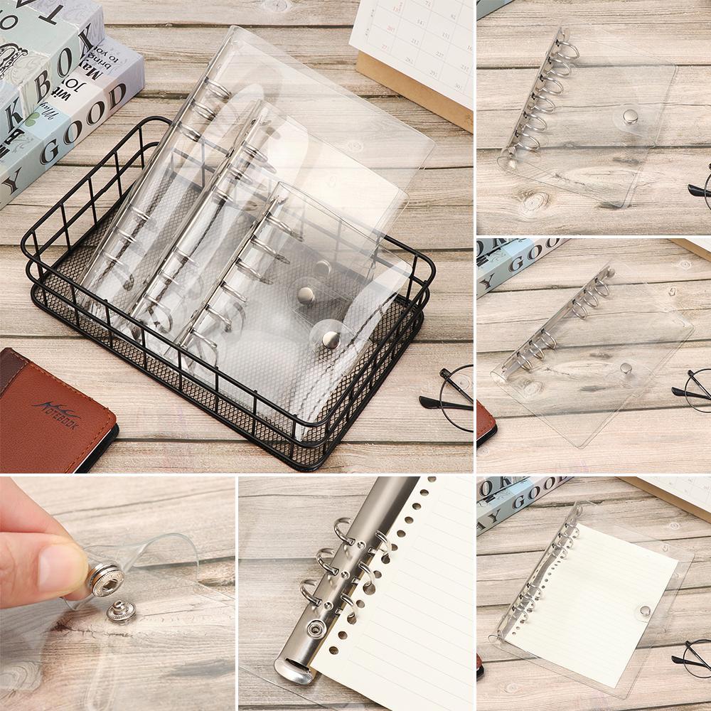 PISTA 1 Vỏ Bọc Sổ Tay Bằng PVC Trong Suốt Họa Tiết Chiếc Lá Xinh Xắn