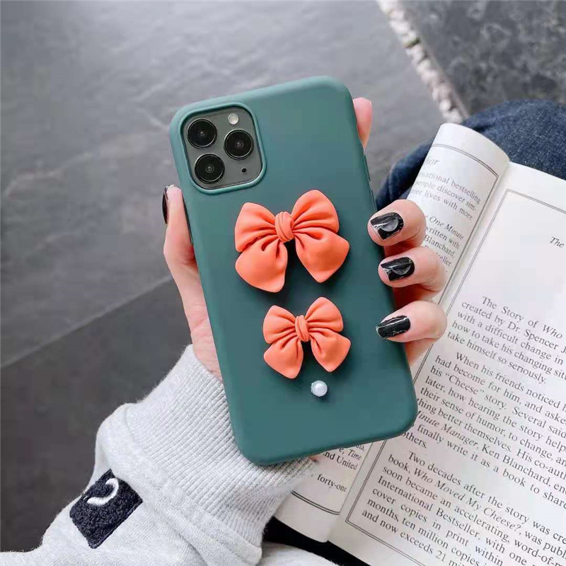 Ốp Lưng Điện Thoại Nhựa Mềm Iphone 6 6s 7 8 Plus Hình Nơ Thời Trang 丨0413