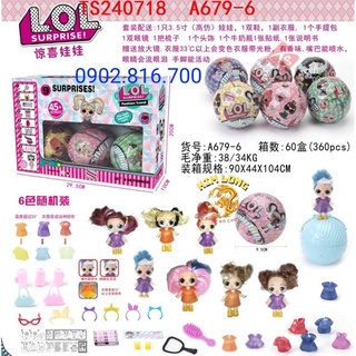 Hộp đồ chơi 6 quả trứng bất ngờ búp bê lấp lánh LOL SURPRISES