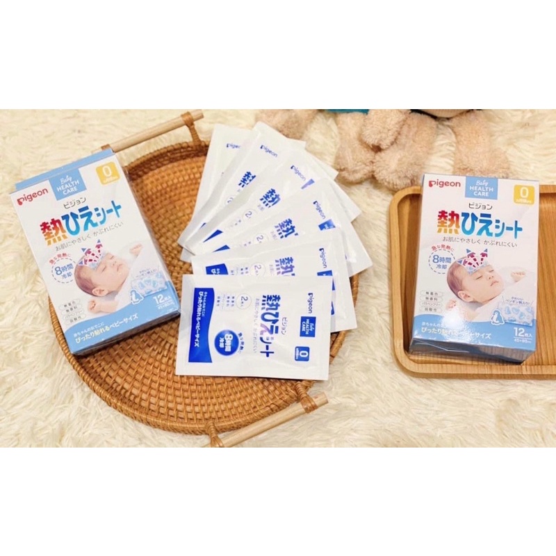 Miếng Dán Hạ Sốt Pigeon Nội Địa Nhật Mẫu Mới Hộp 12 Miếng