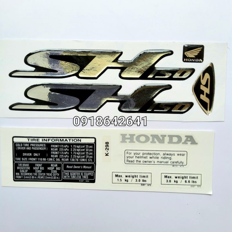 Bộ tem chữ Sh 150 việt đời 2008 kèm thông số như zin