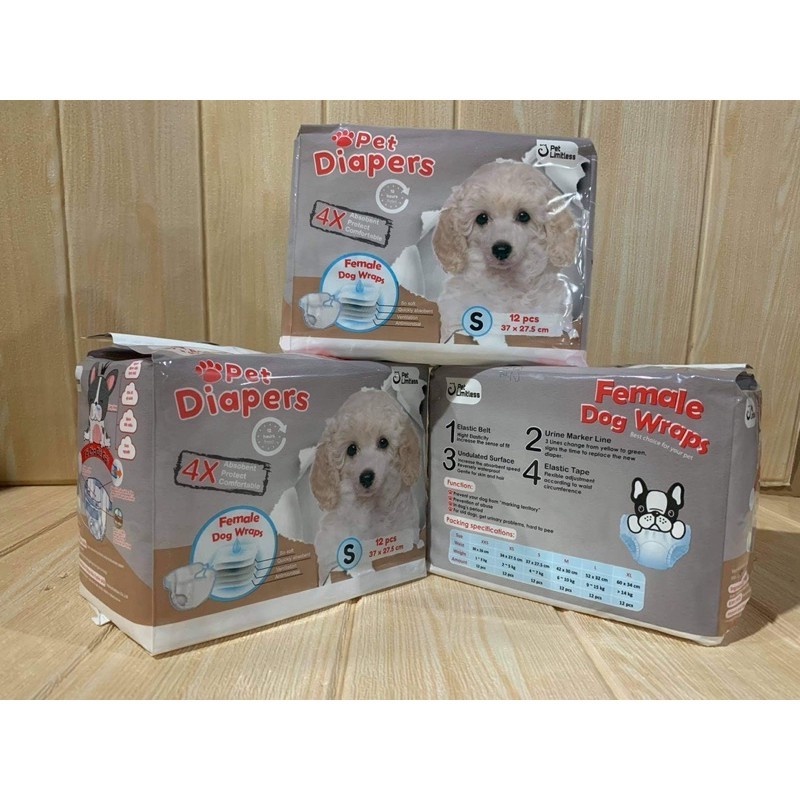 Bỉm, tã cho chó đực, chó cái Pet Limitless Pet Diapers 12 pcs