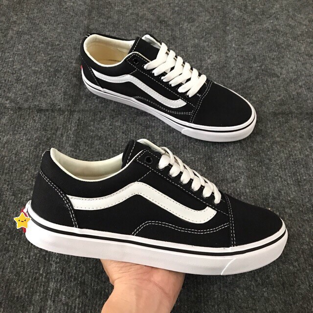 Vans Old Skool Đen Trắng Thấp Cổ Giá Rẻ