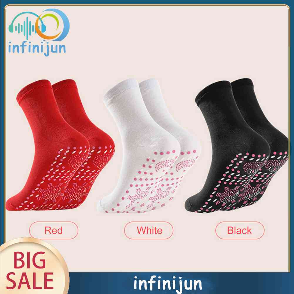 Bộ 3 Đôi Vớ Tourmaline Từ Tính Tự Sưởi Ấm Mát Xa Chân