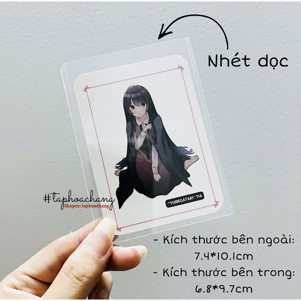 Toploader đựng ảnh, card kpod, card bo góc, thẻ bài có seal - toploader có seal trong suốt