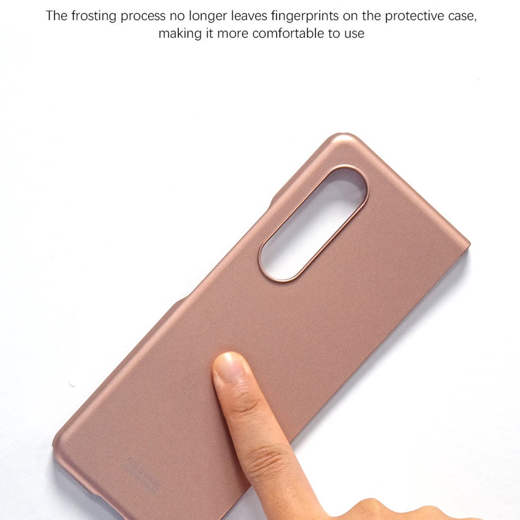 Ốp điện thoại siêu mỏng nhám màu đơn sắc bảo vệ cho Samsung Z Fold 3