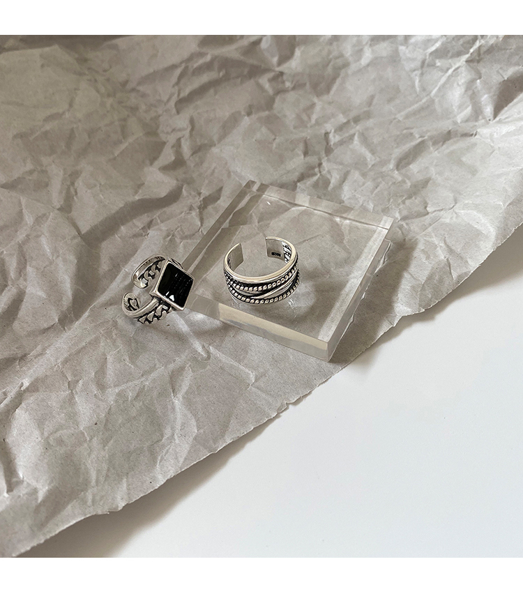 Nhẫn Mặt Vuông Cá Tính Phong Cách Hip-Hop Thời Trang Hàn Quốc