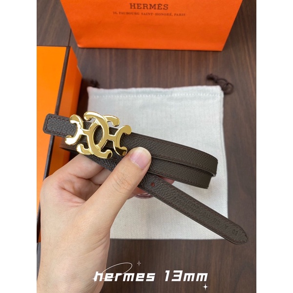 Thắt lưng thời trang nữ thương hiệu cao cấp Hermes HM Mini Constance da thật nhập khẩu nhiều màu