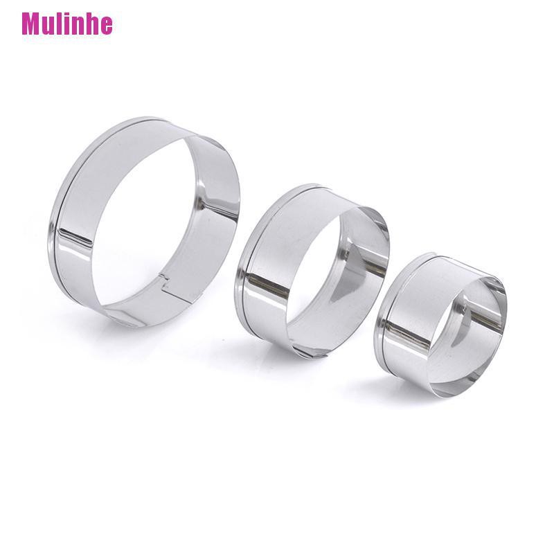 Bộ 3 Khuôn Cắt Bánh Quy Hình Tròn Bằng Thép Không Gỉ