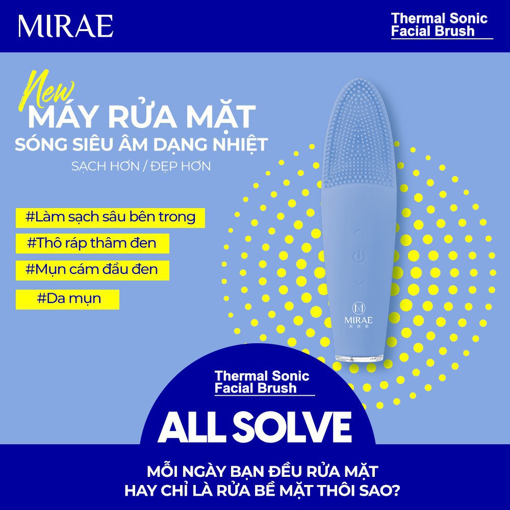 Máy Rửa Mặt MIRAE Chính Hãng Bảo Hành 2 Năm MIRAE THERMAL SONIC FACIAL BRUSH | BigBuy360 - bigbuy360.vn