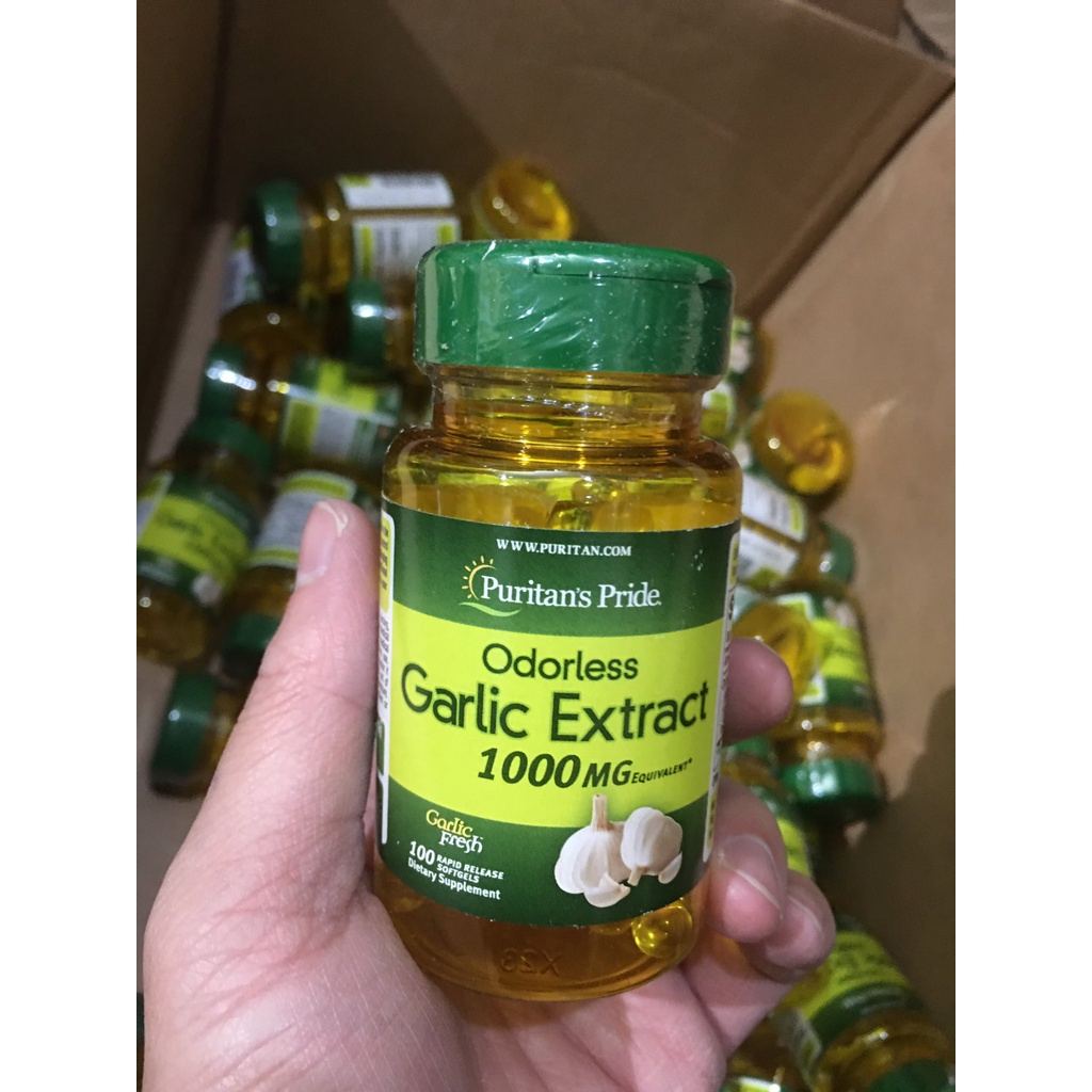 Viên uống tinh dầu tỏi date 2025 Garlic Oil 1000mg Puritan's Pride - EDS Hàng Mỹ