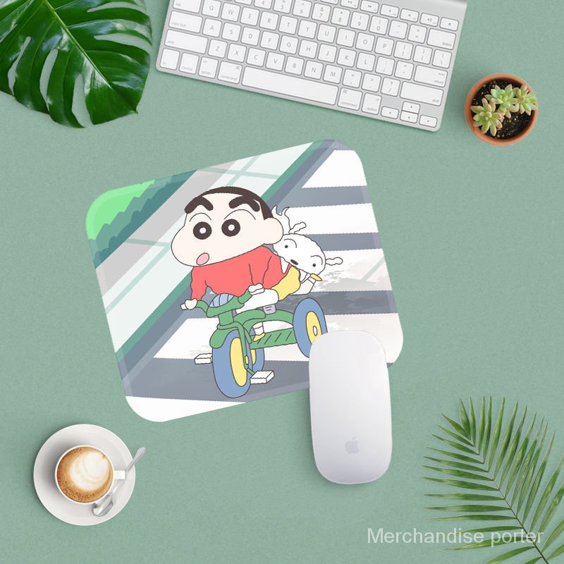 Personality Cute Cartoon Crayon Xiaoxin Notebook Mouse Pad Elementary School Student Simple Lock Edge Thickened Waterproof Mouse Pad