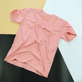 Áo Thun Trơn Áo Phông Cotton Unisex Nam Nữ Vải Dầy Mịn Đẹp Không Xù Lông màu hồng đậm