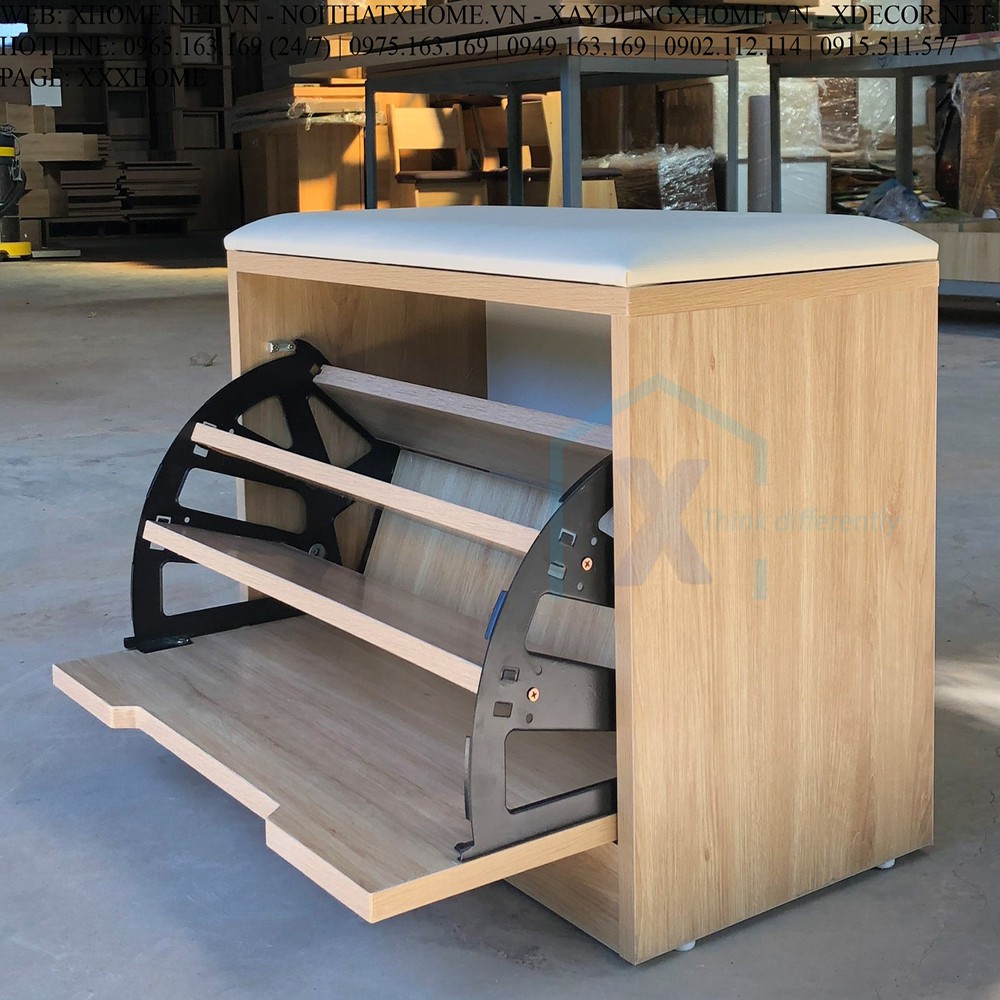 X HOME - Tủ giày thông minh kết hợp đôn ngồi mã XHOME6827💥FREESHIP💥Gỗ MDF Thái Lan - Hàng xuất khẩu