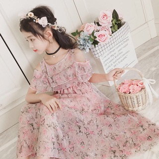 Đầm maxi voan cho bé gái