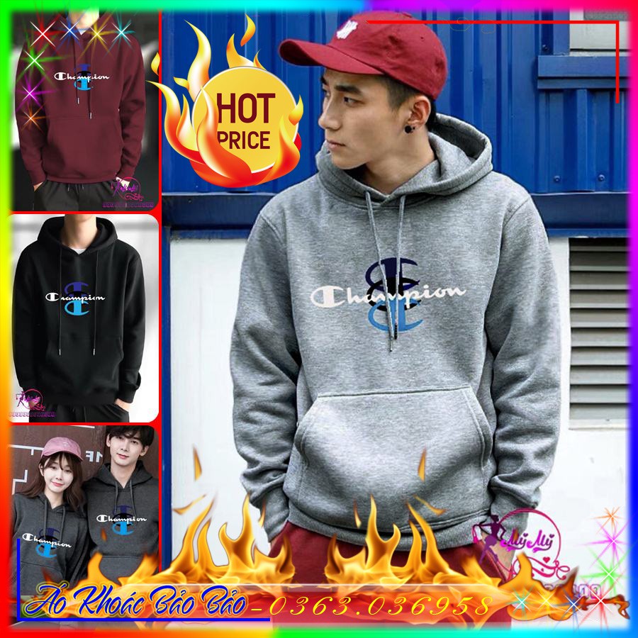 ÁO HOODIE NỈ NGOẠI Champion - HD260 [Kèm Ảnh Thật]