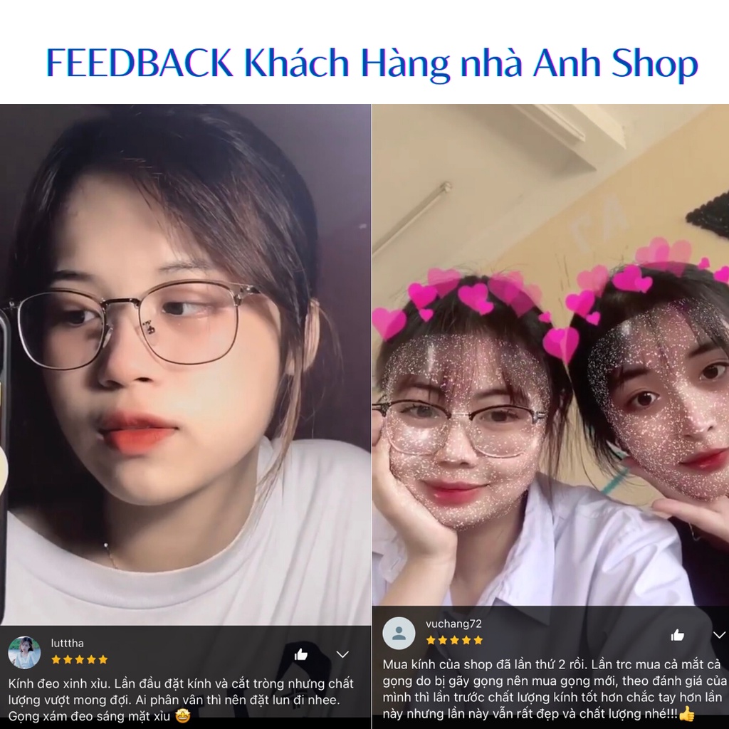 Gọng kính tròn bầu thời trang nam và nữ chất liệu kim loại 2713