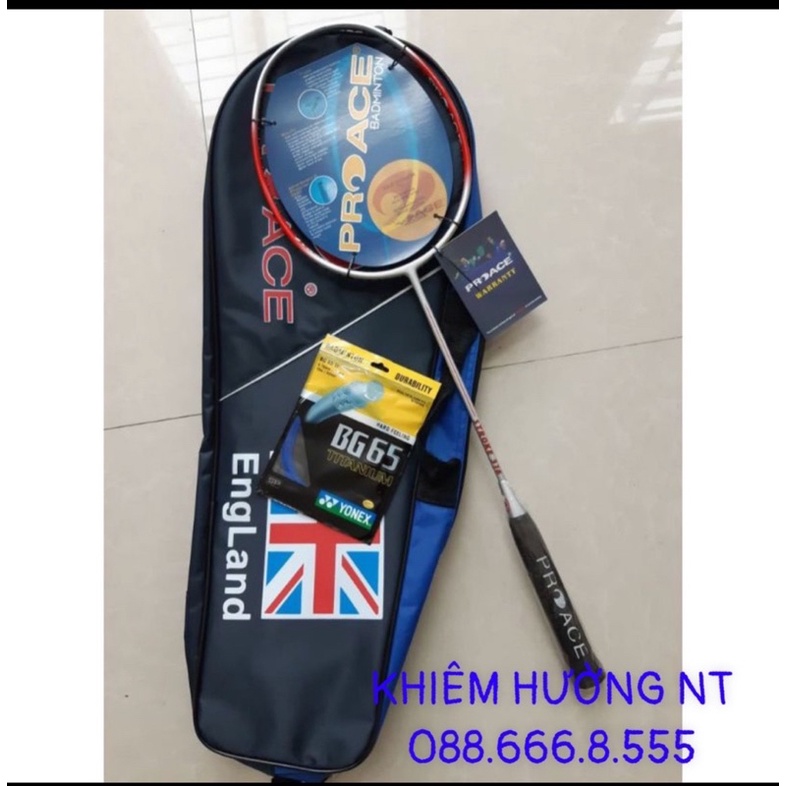 vợt cầu lông ProAce khung carbon siêu nhẹ(tặng dây đan,quấn cấn,túi xịn)