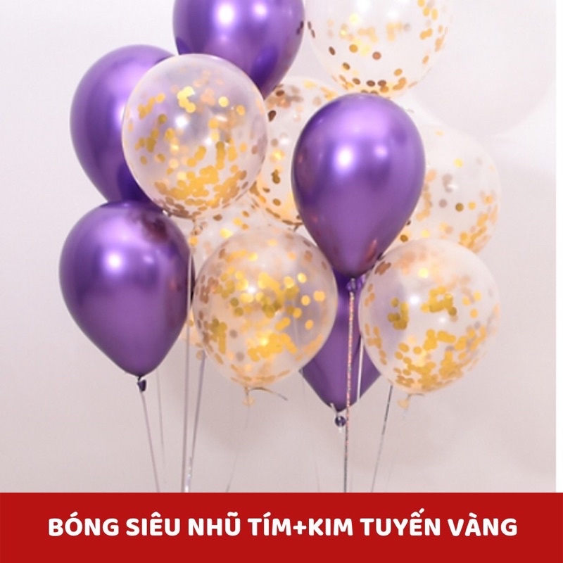 Bóng Mix Kim Tuyến  crom, sequin , trang trí sinh nhật, trang trí phòng cưới 25cm đẹp Lung Linh