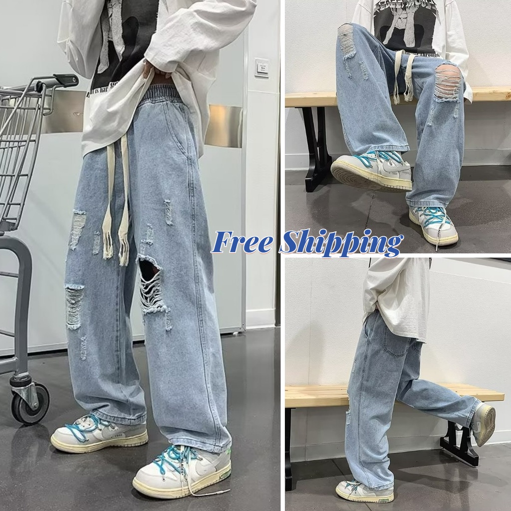 Casual Suit màu thoải mái cộng với kích thước quần jean Unisex Suit hàng ngày hiển thị gầy bông đôi thẳng quần ống
