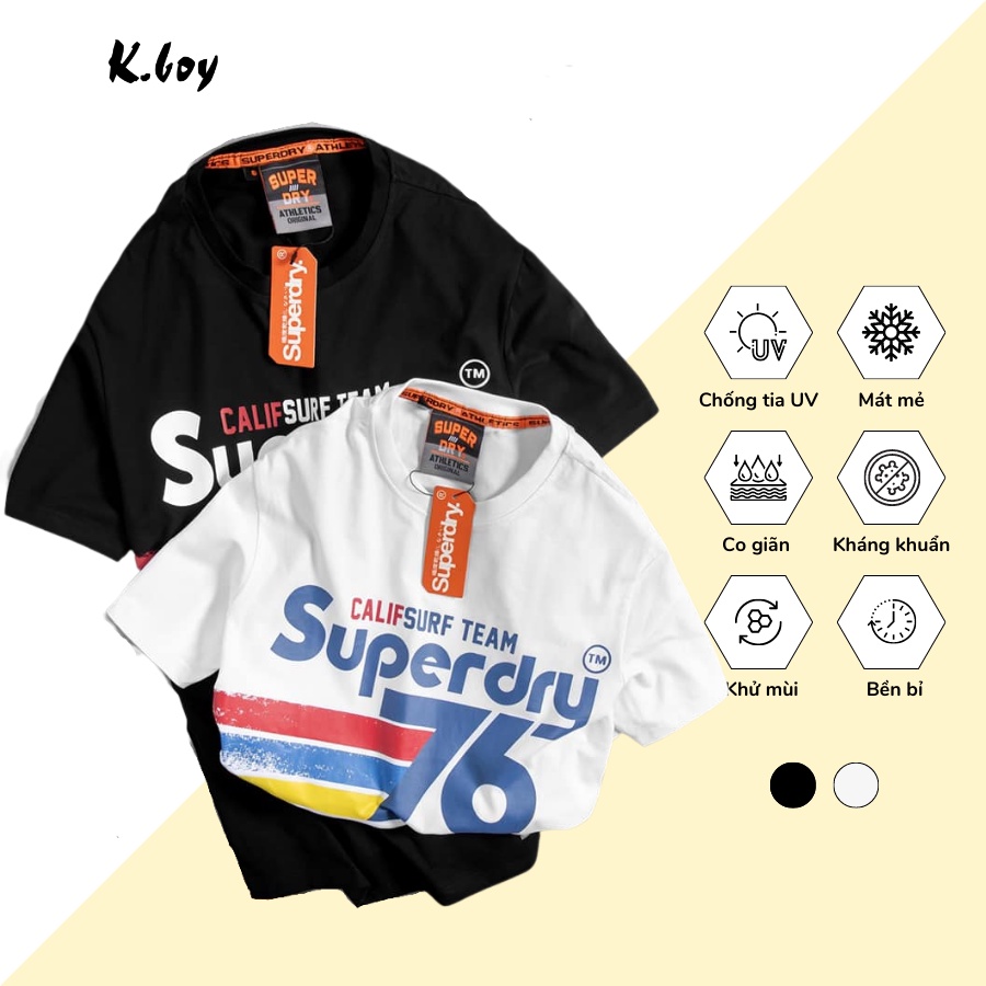 Áo Thun Tay Ngắn Nam Kboy Shop Áo Phông Cổ Tròn Đẹp 100% Cotton Dáng Suông, Vải mềm mịn co giãn 4 chiều - V99