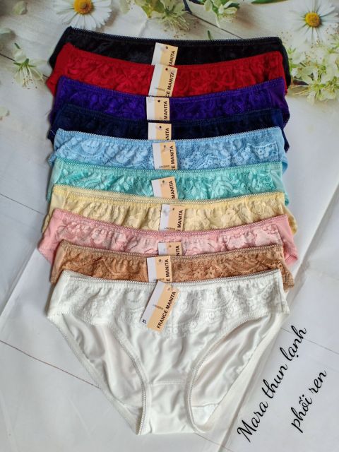 ♥️ SHOP UY TÍN ♥️ [Quần Lót Nữ] Quần Lót Thun Lạnh Phối Ren Hàng Việt Nam Quần Chíp Phối ren.ab54 | BigBuy360 - bigbuy360.vn
