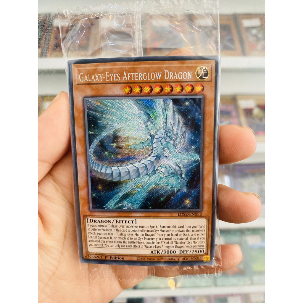 Thẻ Bài YugiOh! Mã LDS2-EN052 - Galaxy-Eyes Afterglow Dragon - Secret Rare - 1st Edition