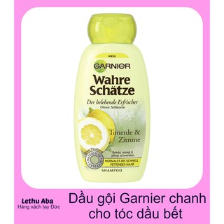 🌸Dầu gội chanh Garnier – Wahre Schätze Tonerde & Und Zitrone dành cho tóc dầu