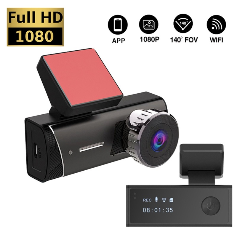Camera Hành Trình Tích Hợp WiFi Hỗ Trợ Đậu Xe 1080P Hỗ Trợ 32GB 24H 140 Độ° Máy Ghi Âm IR Góc Rộng Có Vòng Quay Ban Đêm