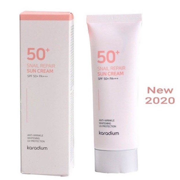 Kem chống nắng FREESHIP Kem chống nắng Karadium snail repair sun cream spf 50+ pa+++