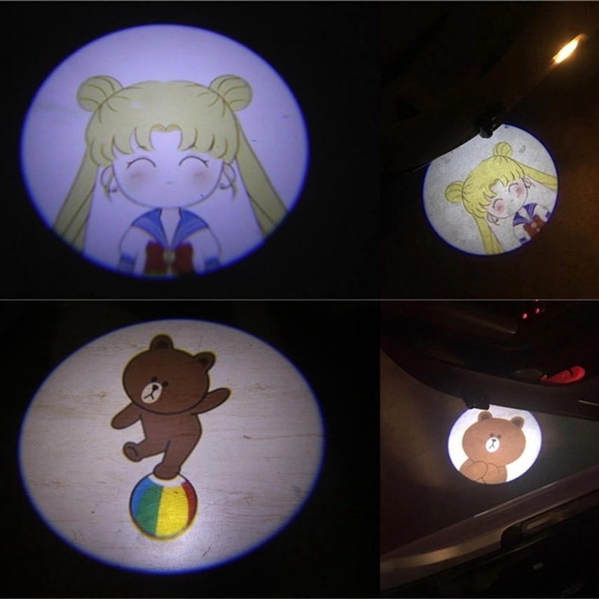 có hàng Đèn chiếu laser không dây gắn cửa xe hơi hình hello kitty xinh xắn,Led chiếu cửa họa